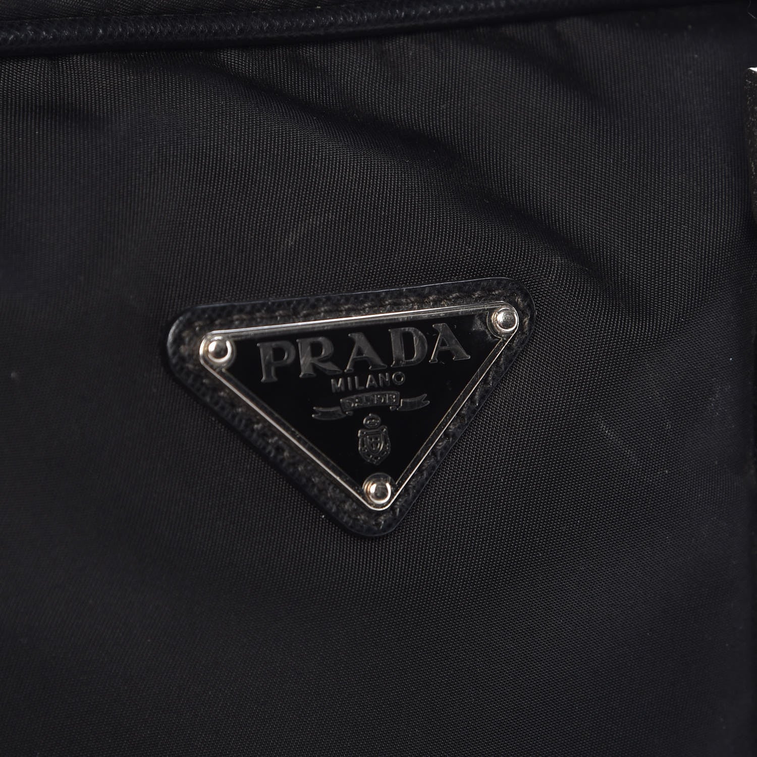 Prada Tessuto Nylon Saffiano Metal Triangle Logo Work Bag Black 7 of 34