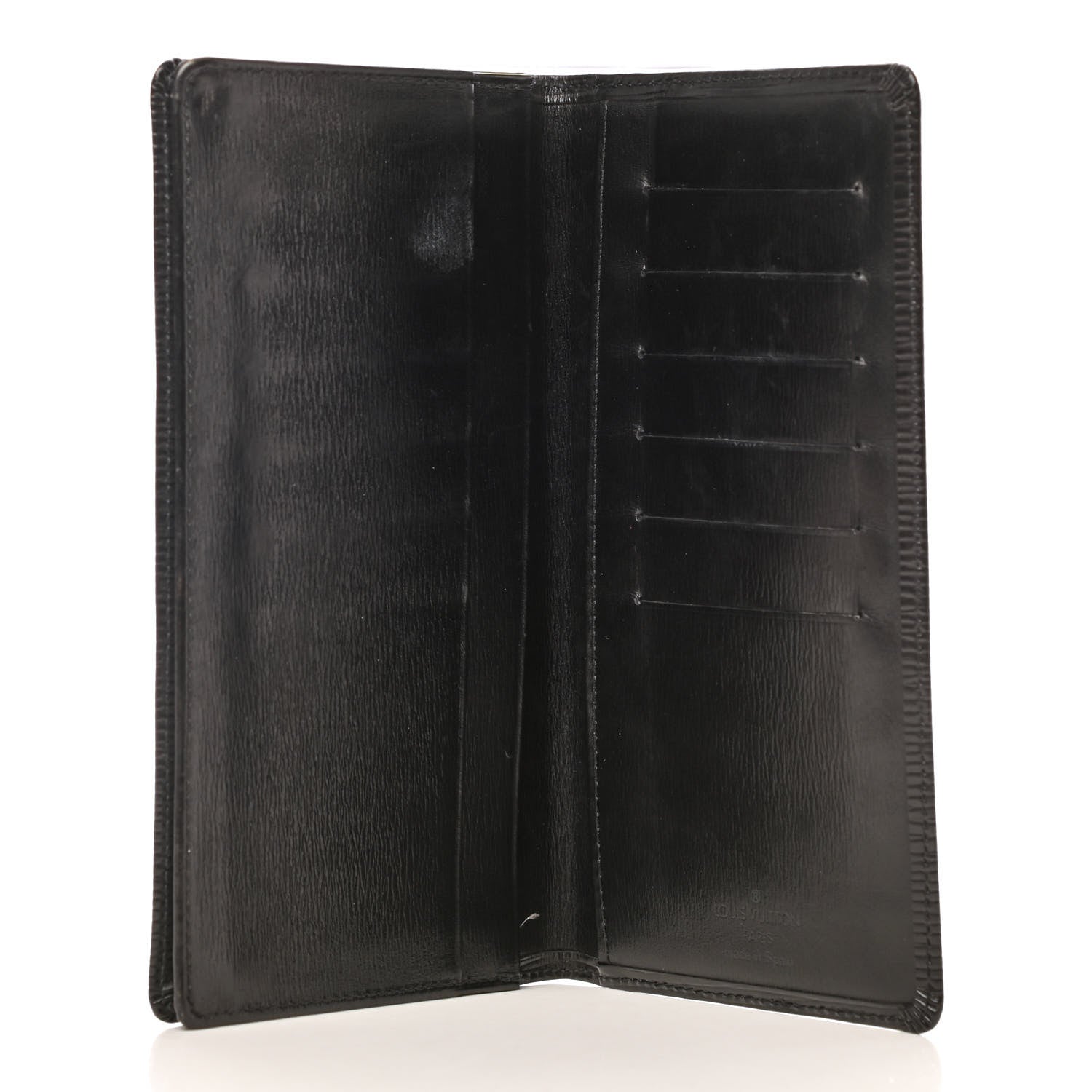 Louis Vuitton Epi Porte Valeurs Checkbook Wallet Black 5 of 6
