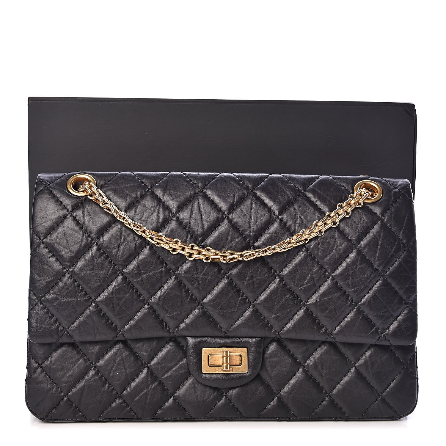 Chanel Aged Calfskin Quilted 2.55 Reissue 226 Flap Black 11 of 11