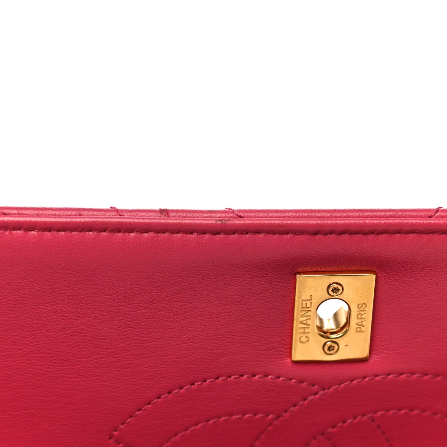 Lambskin Chevron Quilted Small Trendy CC Dual Handle Flap Bag Pink