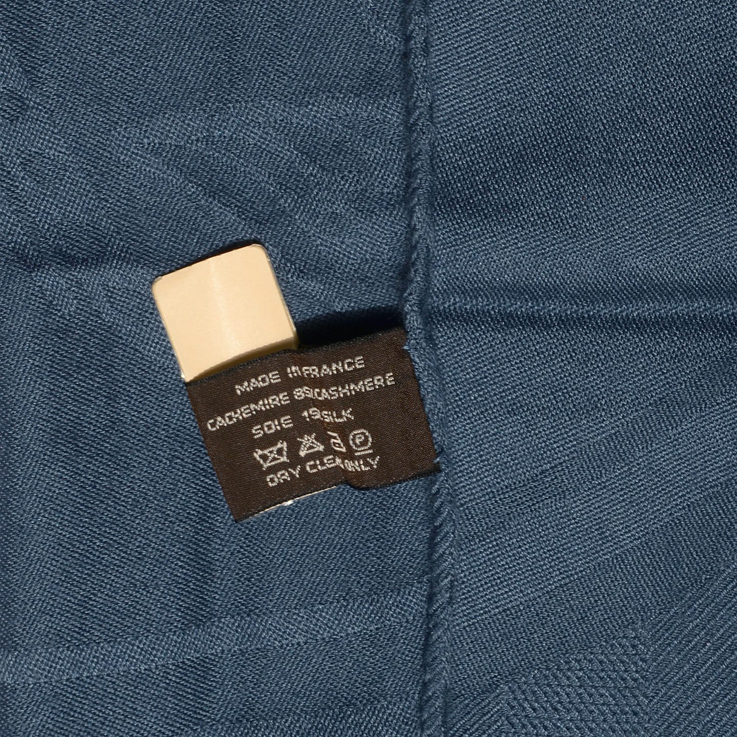 Cashmere Silk New Libris Stole Bleu Denim