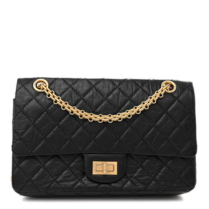 Chanel Aged Calfskin Quilted 2.55 Reissue 225 Flap Black 1 of 12