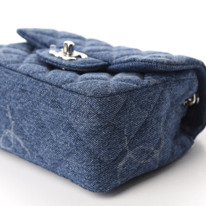 Chanel Denim CC Quilted Mini Square Flap Blue 7 of 11