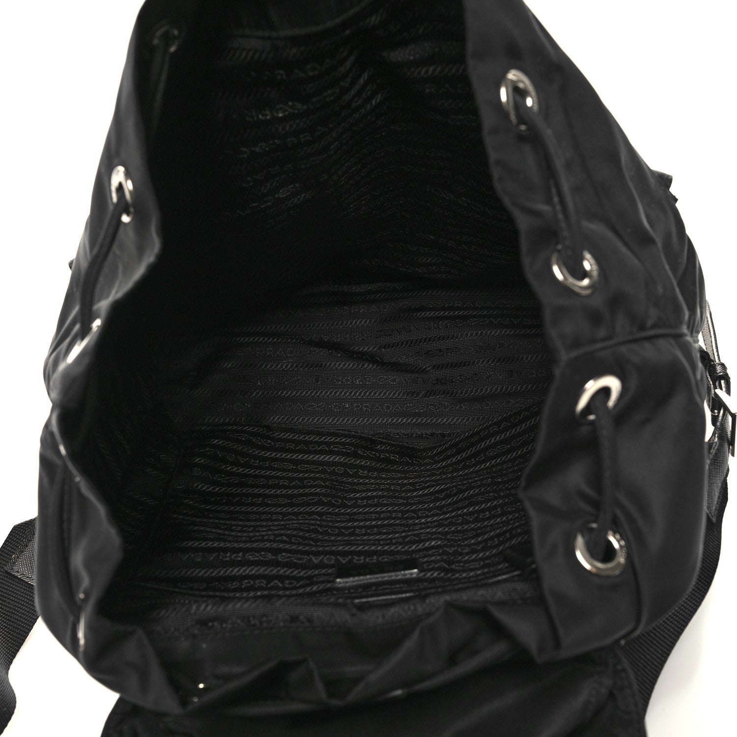 Prada Tessuto Nylon Saffiano Medium Backpack Black 5 of 10