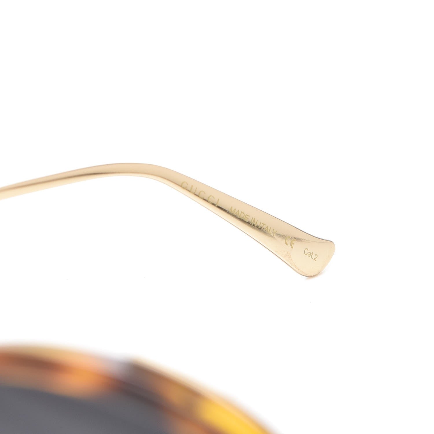 Gucci Round Frame Injected GG0226S Sunglasses Tortoise 6 of 8