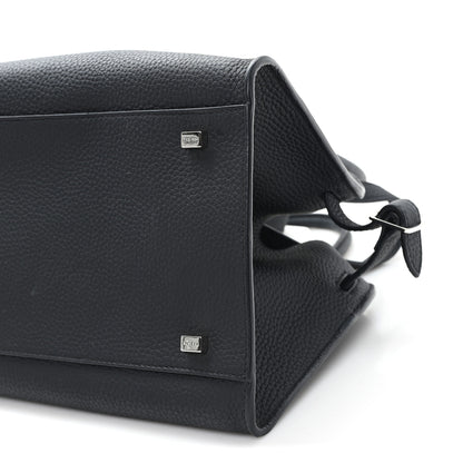 The Row Grained Calfskin Soft Margaux 10 Bag Black Black 9 of 9