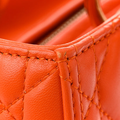 Christian Dior Lambskin Cannage Medium Lady Dior Orange 11 of 11
