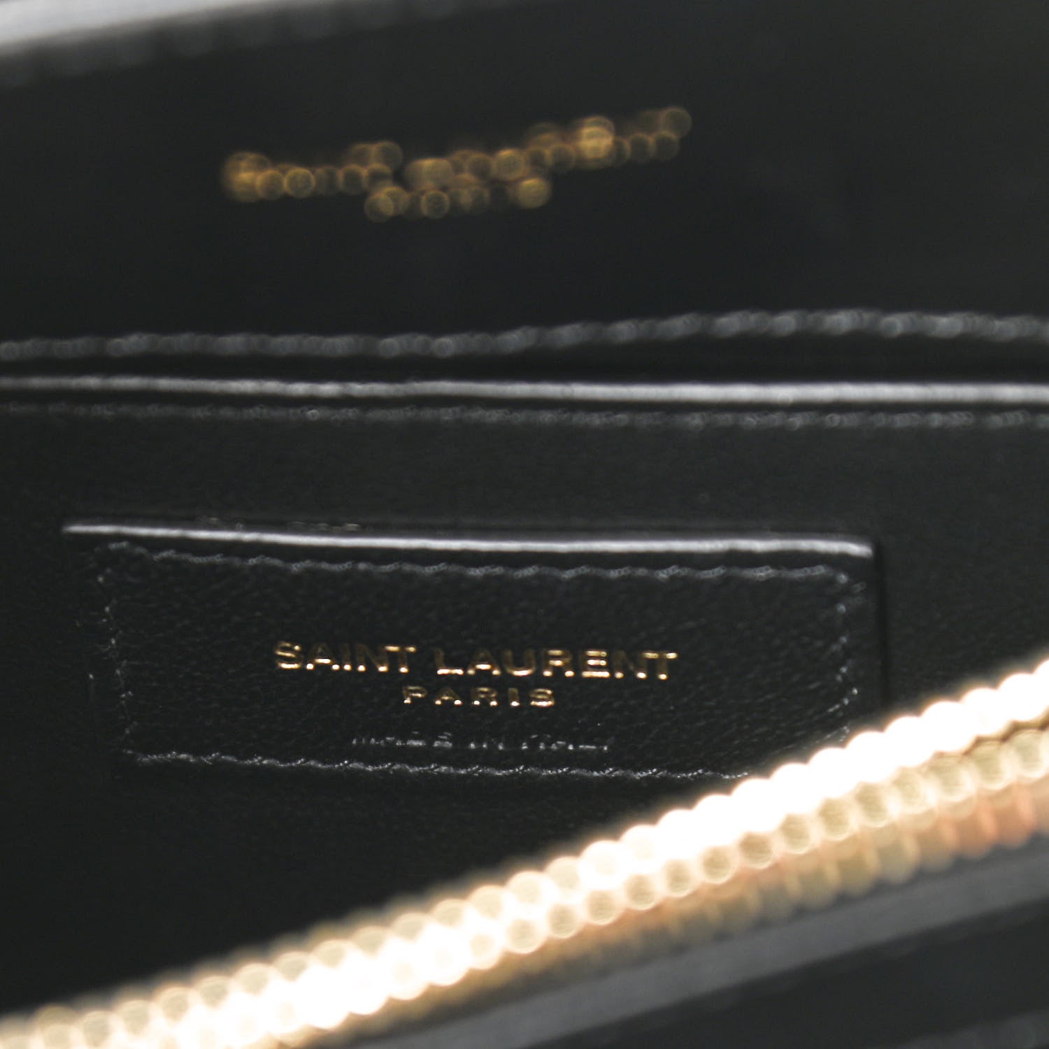 Saint Laurent Calfskin Y Quilted Monogram Small Loulou Chain Satchel Black 5 of 10