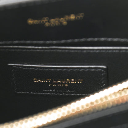 Saint Laurent Calfskin Y Quilted Monogram Small Loulou Chain Satchel Black 5 of 10