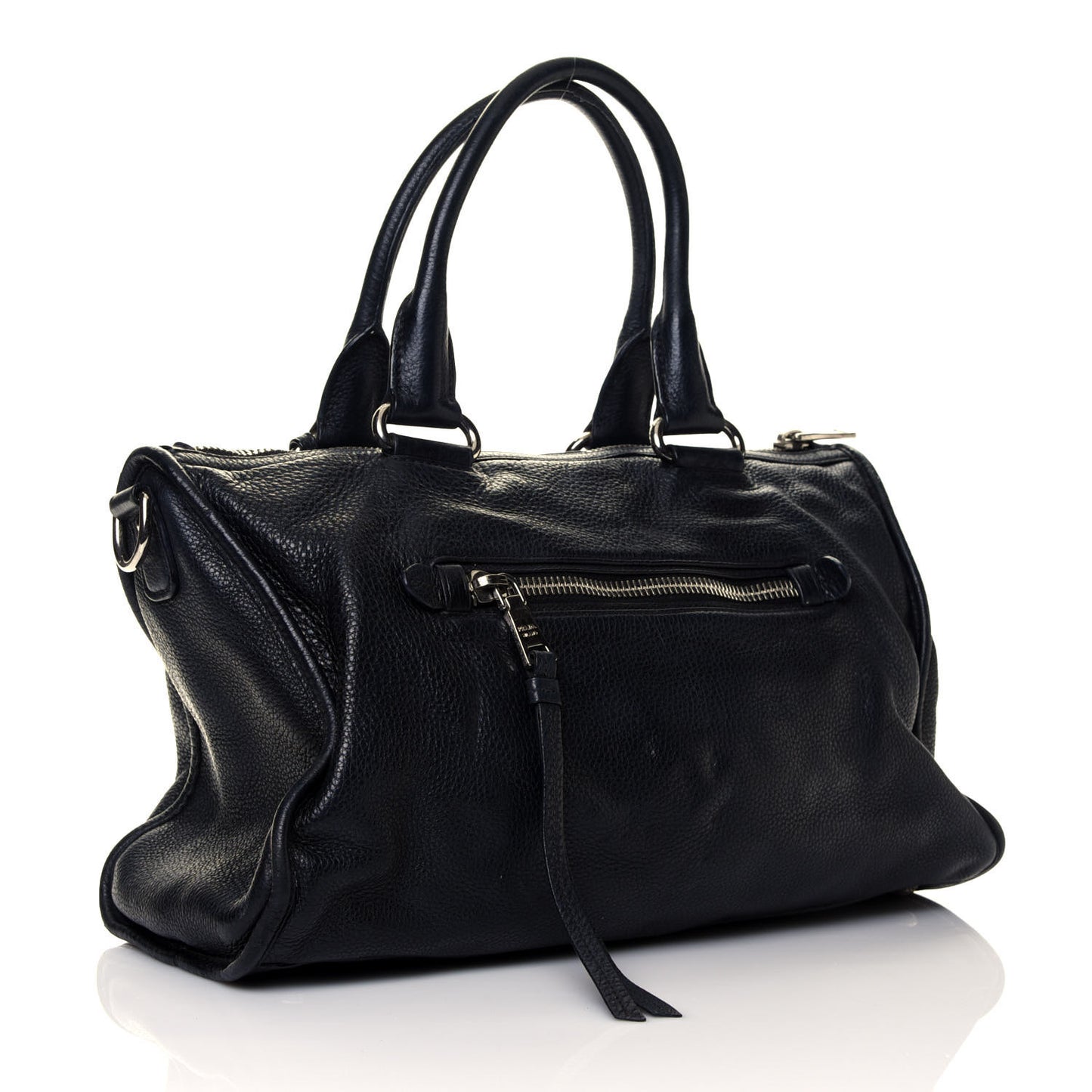 Vitello Daino Top Handle Tote Black