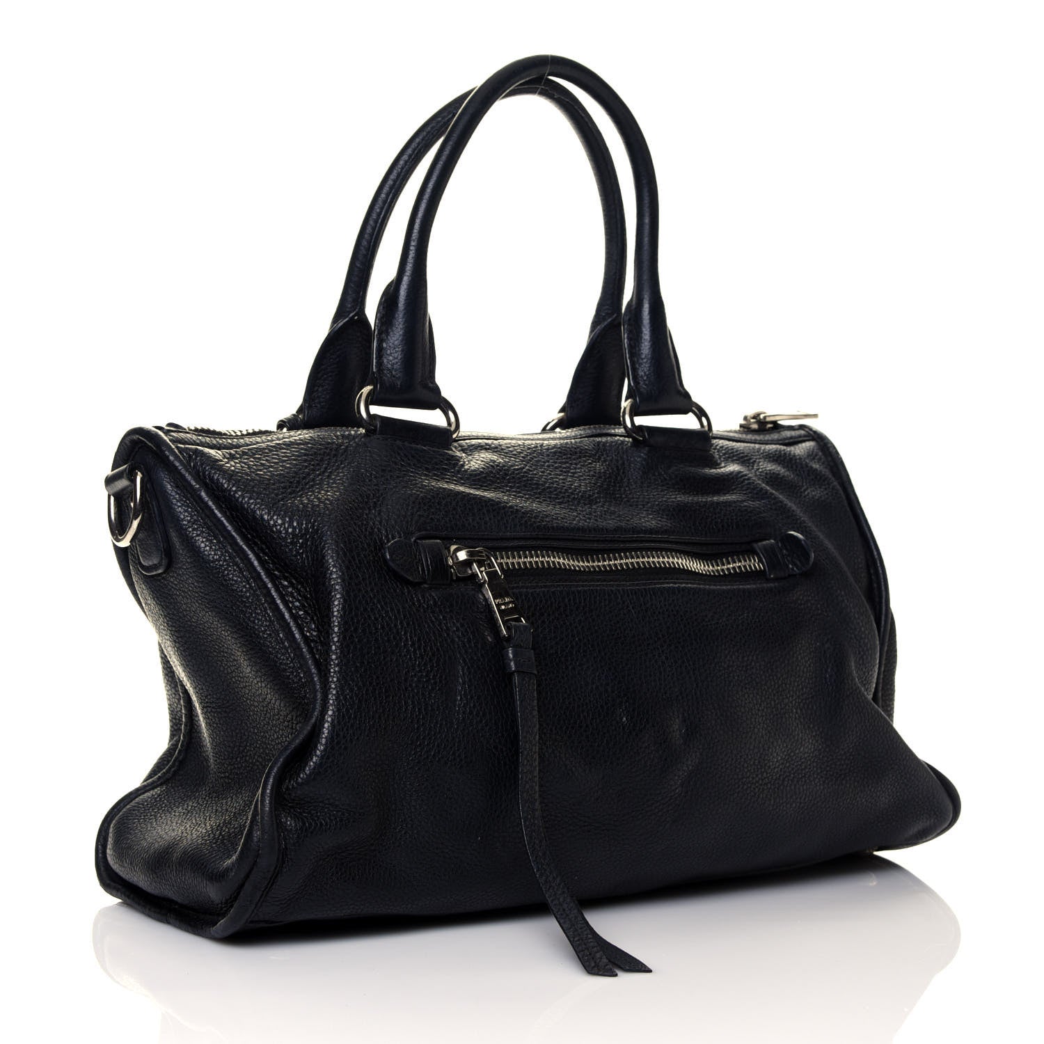 Prada Vitello Daino Top Handle Tote Black 3 of 39