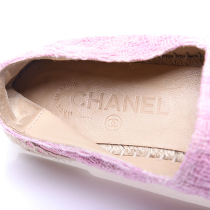 Chanel Tweed Patent CC Espadrilles 36 Pink Black 8 of 12