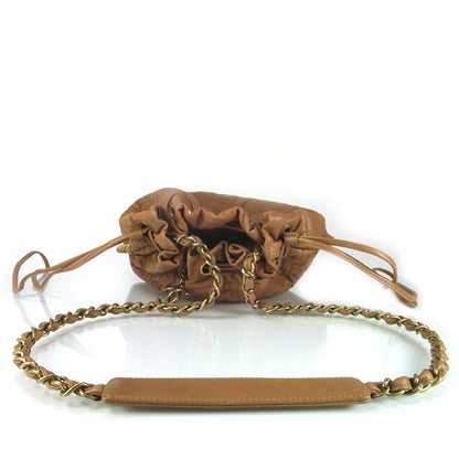 Chanel Leather Camellia Embossed Drawstring Shoulder Bag 5 of 8