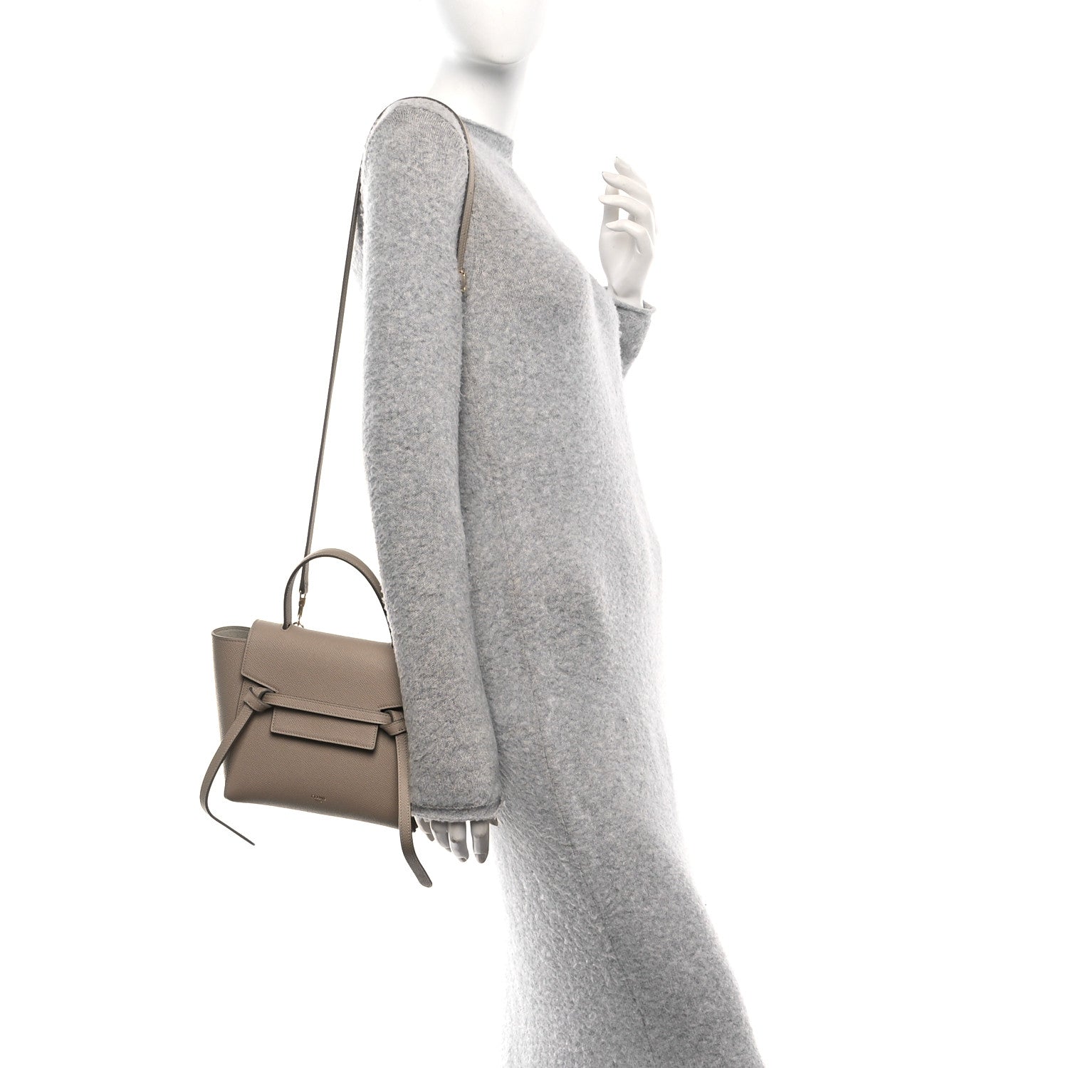 Celine Grained Calfskin Nano Belt Bag Light Taupe 2 of 13