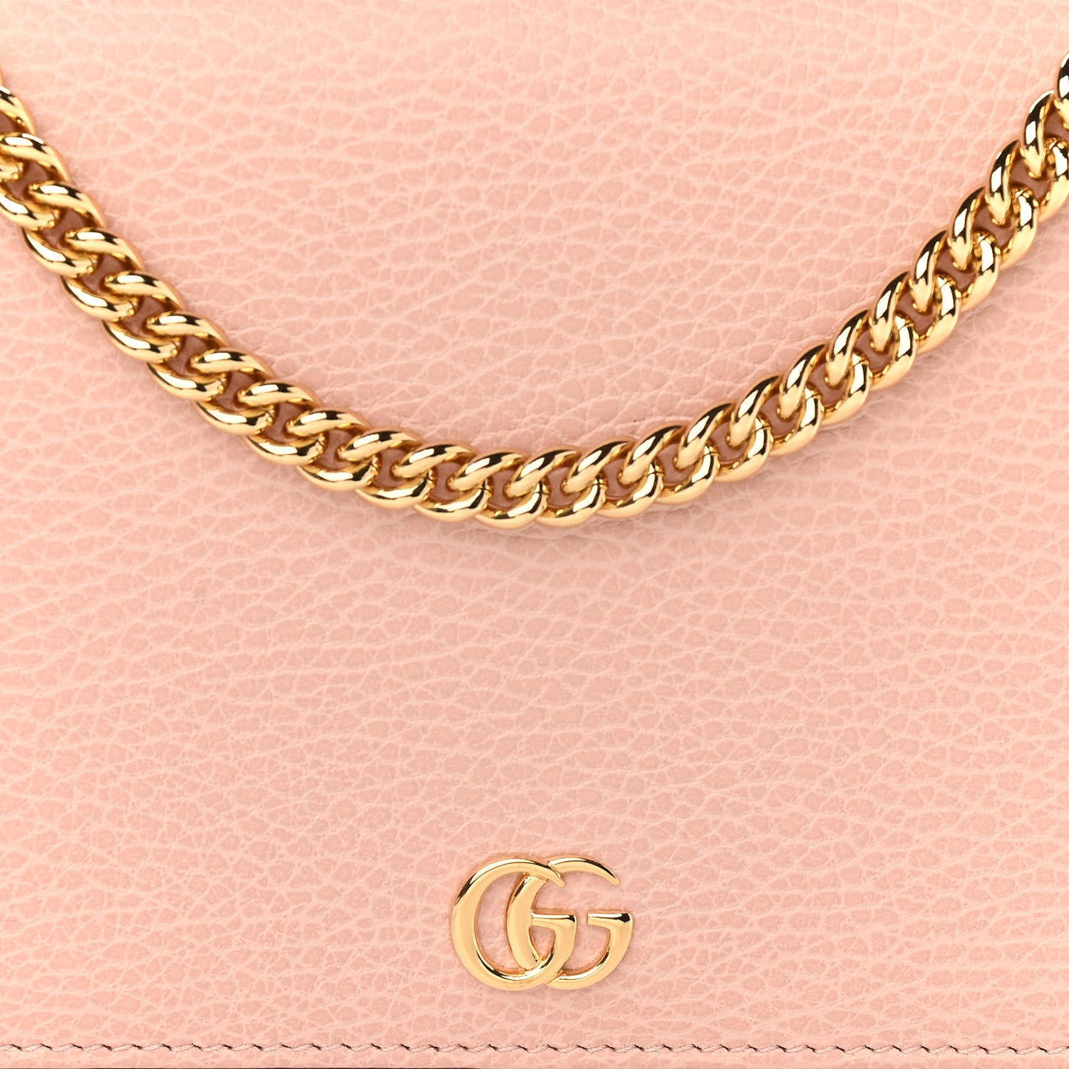 Gucci Dollar Calfskin Mini GG Marmont Chain Wallet Perfect Pink 7 of 11