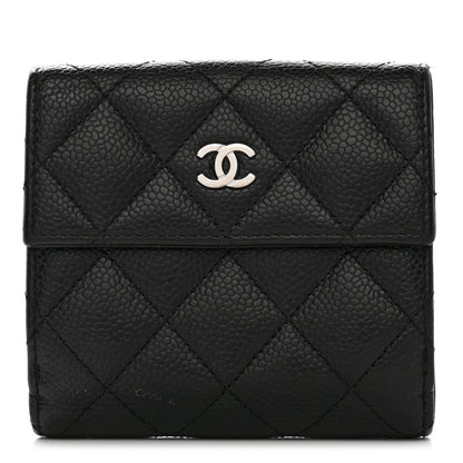 Chanel Caviar Quilted Compact French Flap Wallet Black 1 of 11