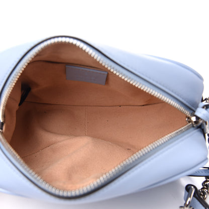 Gucci Calfskin Matelasse Mini GG Marmont Chain Shoulder Bag Porcelain Light Blue 5 of 13