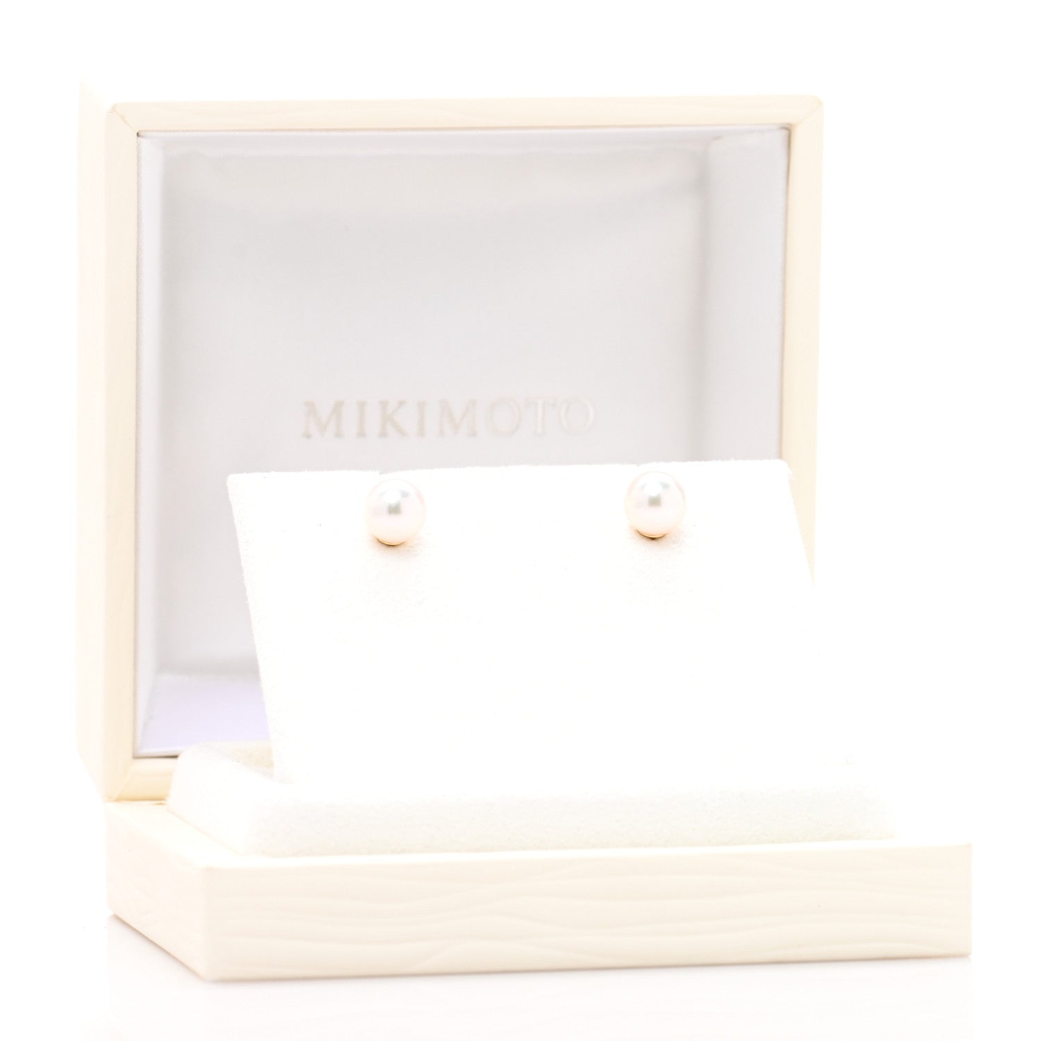 Mikimoto 18K Yellow Gold Akoya Cultured Pearl 7-7.5mm Stud Earrings 5 of 5