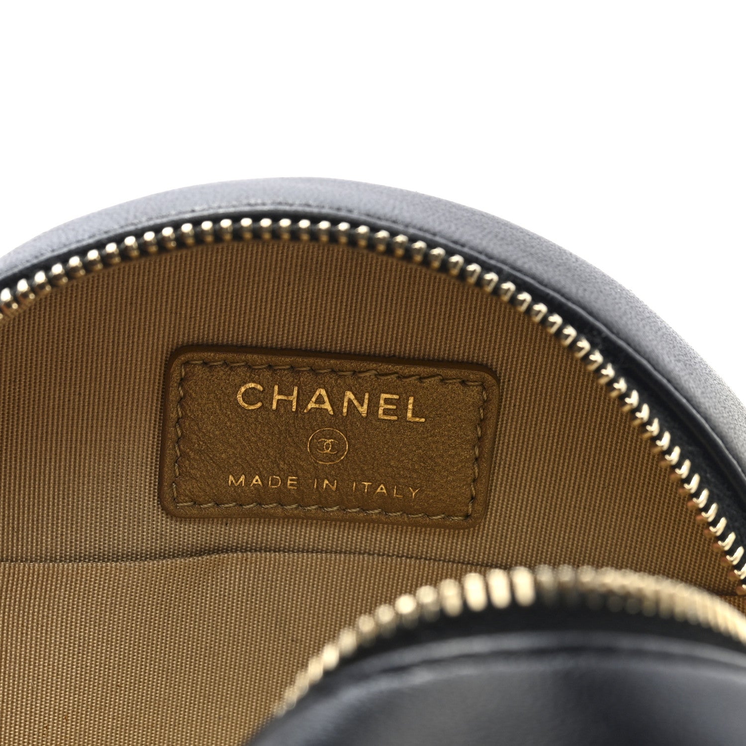 Chanel Lambskin Quilted Round Pearl Crush Clutch With Chain Black 6 of 10