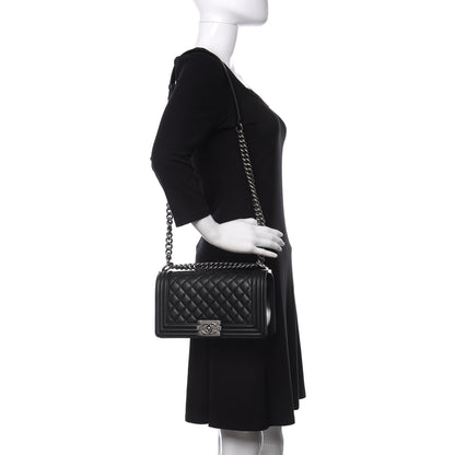 Chanel Caviar Quilted Medium Boy Flap Black 2 of 10