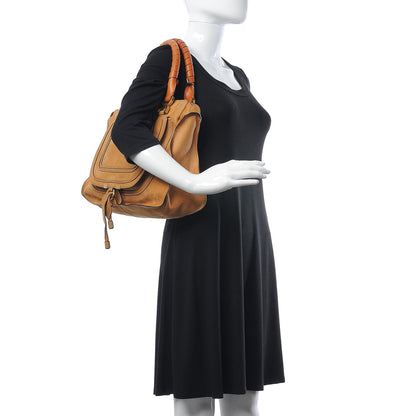 Chloe Nubuck Calfskin Medium Marcie Satchel Brown Sugar 2 of 12