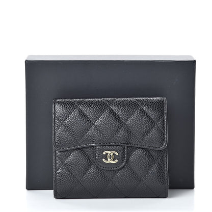 Chanel Caviar Quilted Compact Flap Wallet Black 10 of 10