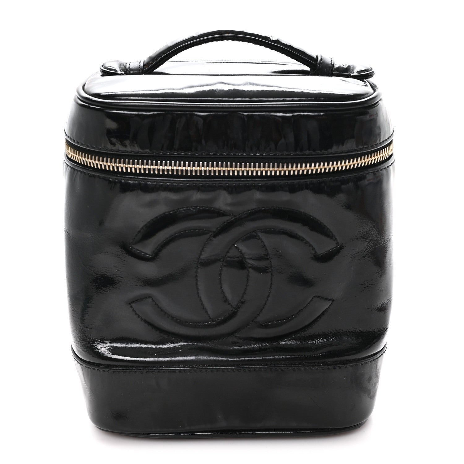 Chanel Patent Timeless Vanity Cosmetic Case Black 1 of 8