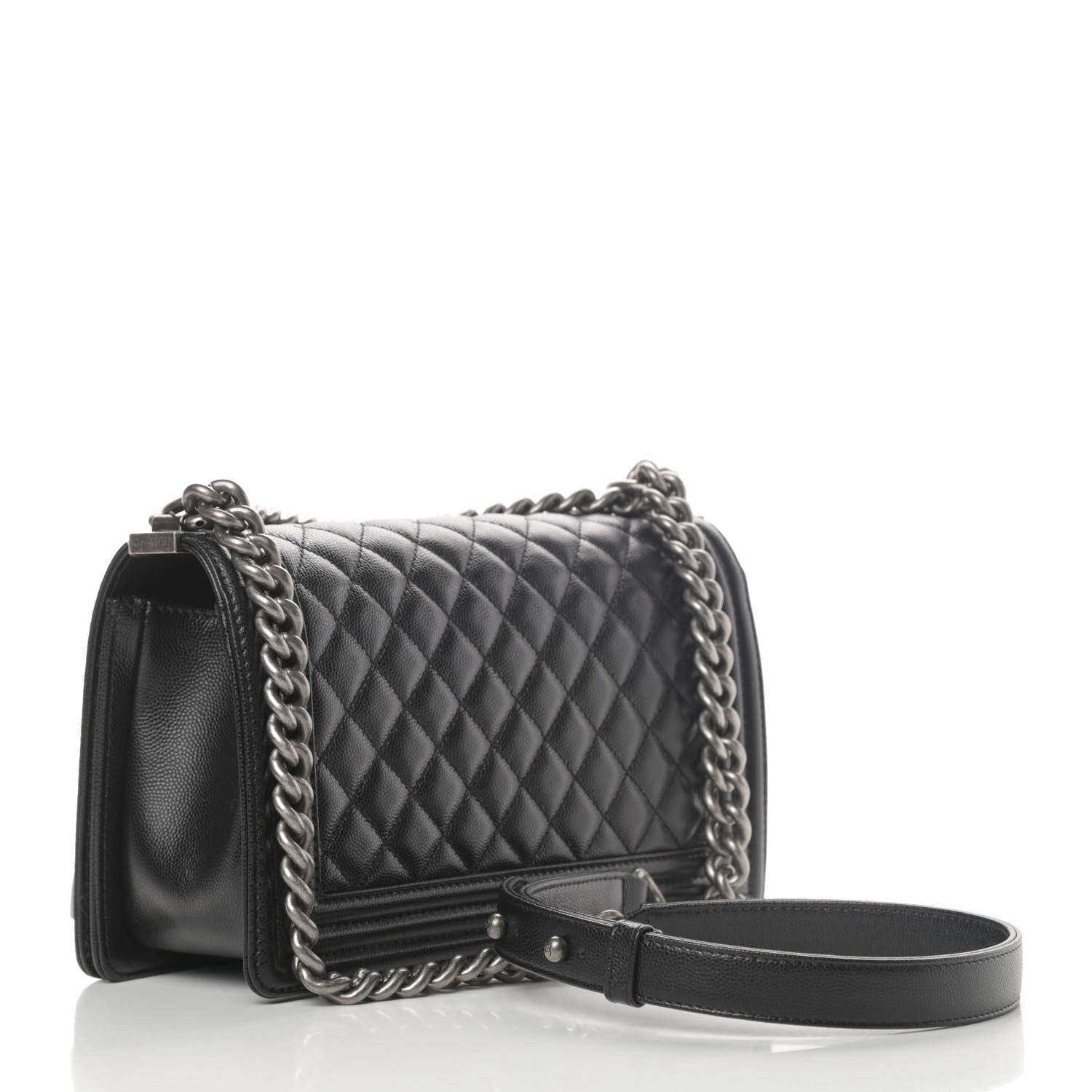 Chanel Caviar Quilted Medium Boy Flap Black 3 of 13