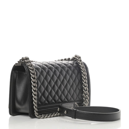 Chanel Caviar Quilted Medium Boy Flap Black 3 of 13