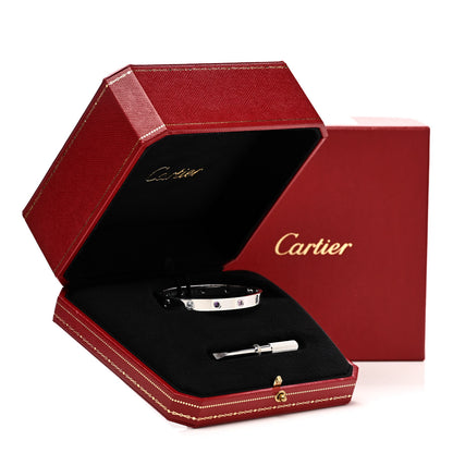 Cartier 18K White Gold Aquamarine Sapphire Spinel Amethyst LOVE Bracelet 16 6 of 6