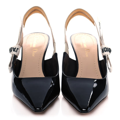 Christian Dior Patent Ribbon J'Adior Slingback 65mm Pumps 35.5 Black 2 of 10