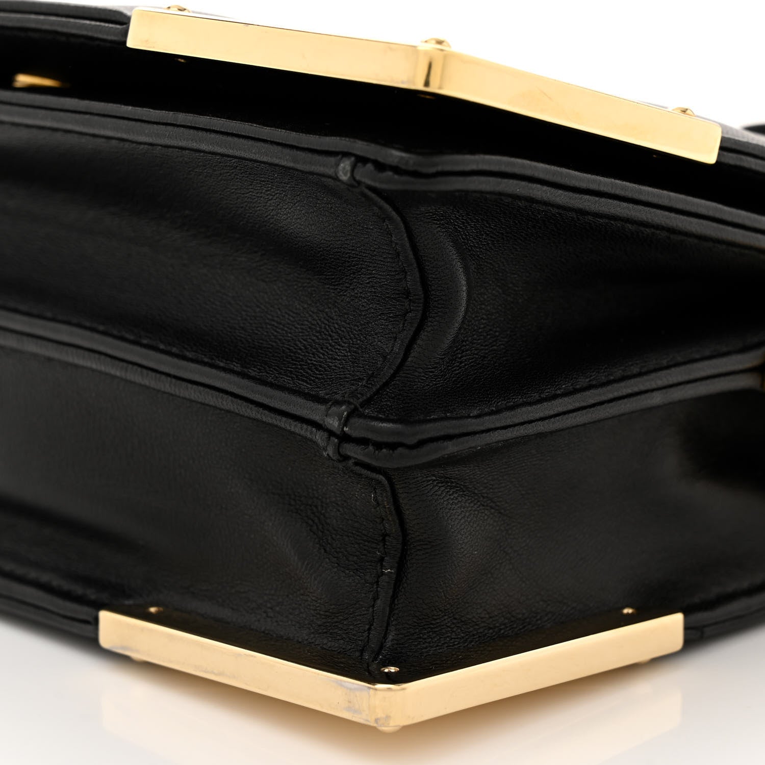 Prada Nappa Triangle Quilted Metal Shoulder Bag Black 9 of 9