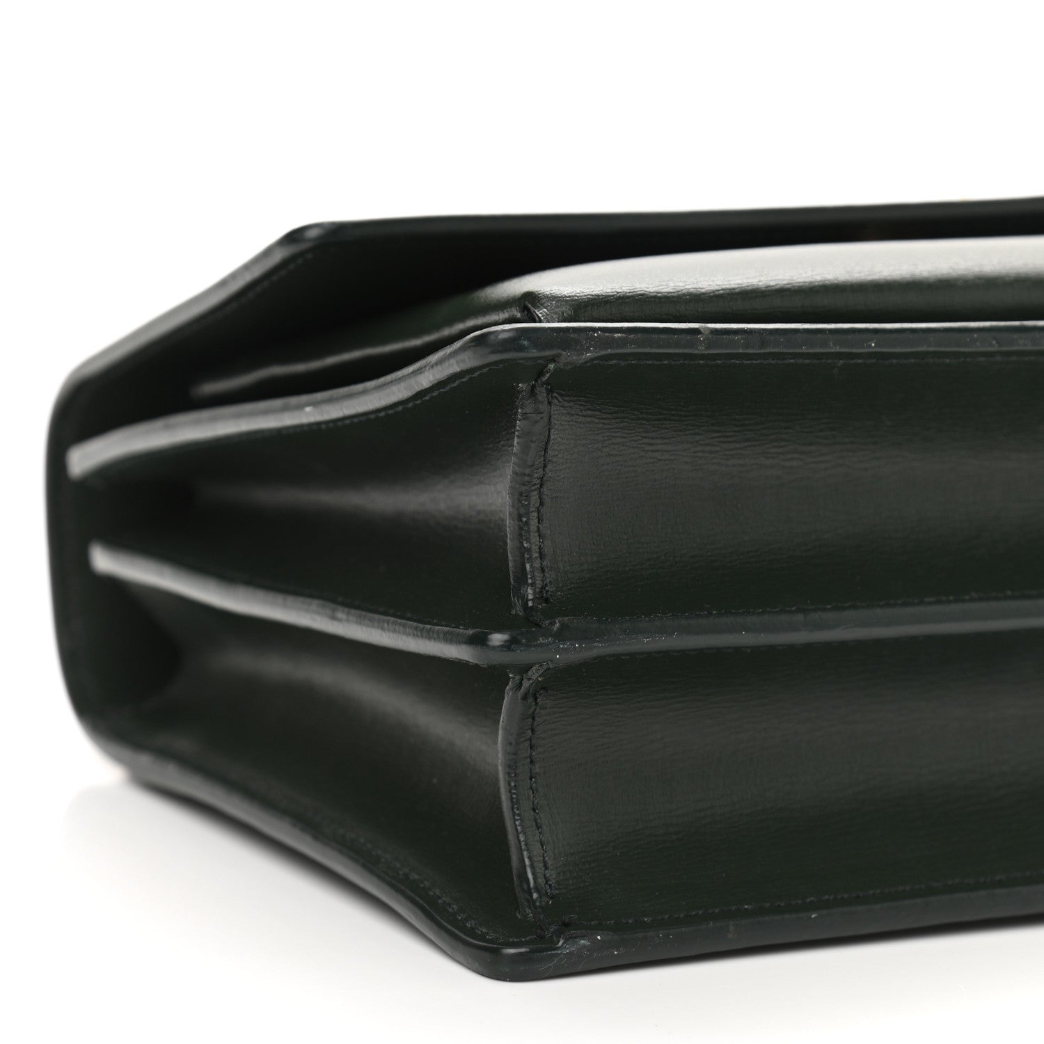 Saint Laurent Calfskin Medium Monogram Sunset Dark Green 10 of 13