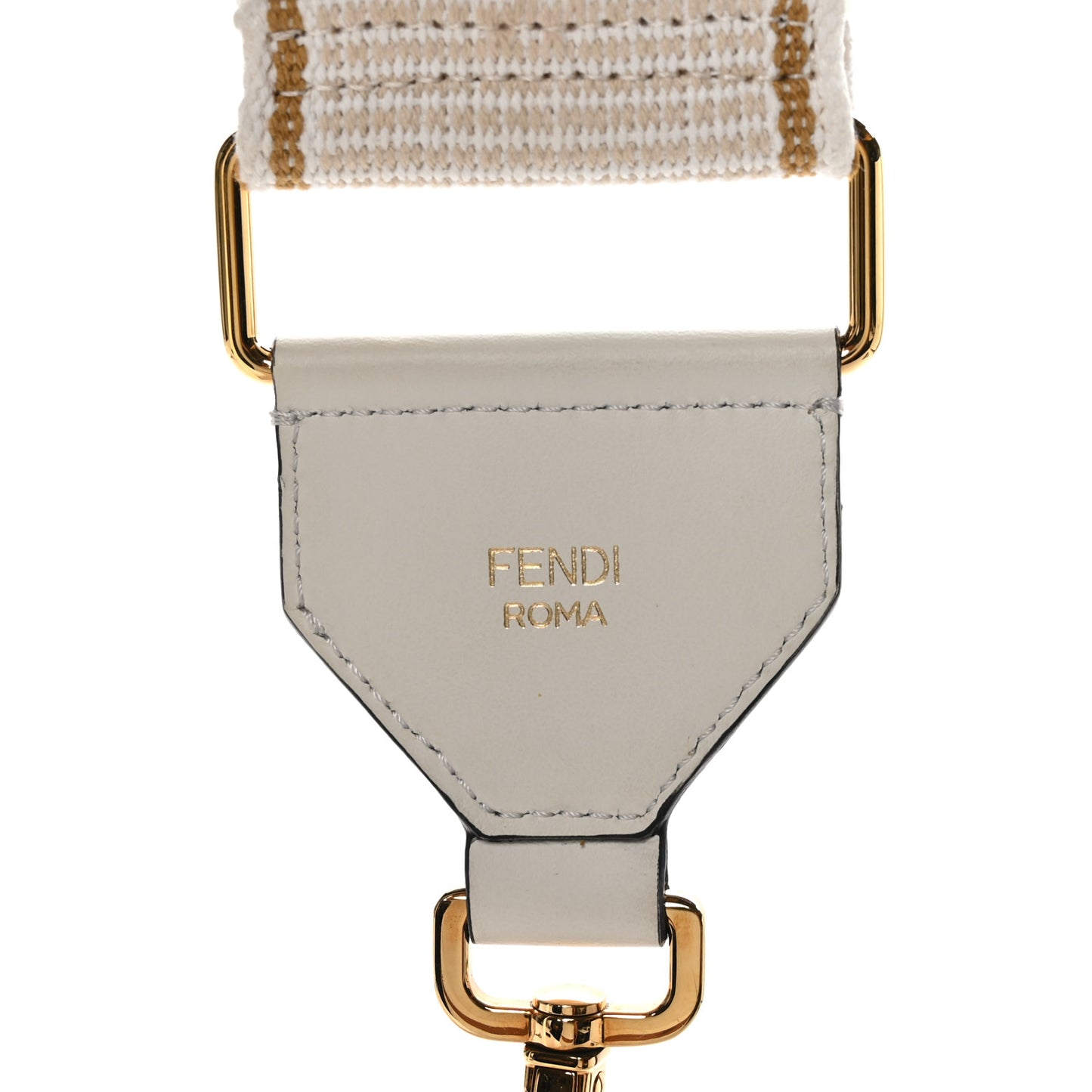 Cannete Ribbon Poly Vitello Century Logo Adjustable Strap You White Garza Ecru