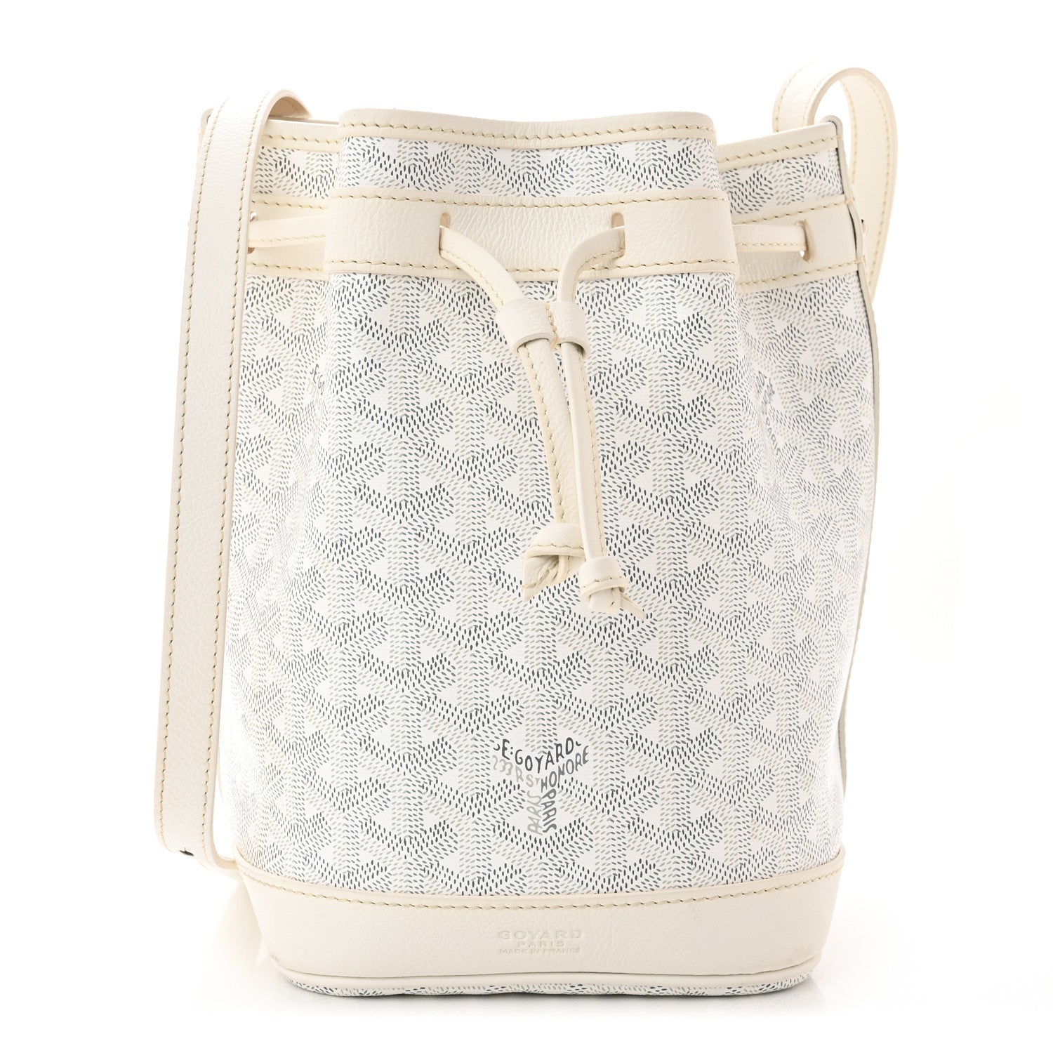 Goyard Goyardine Petit Flot Bucket Bag PM White 1 of 12