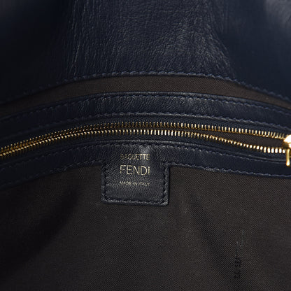 Fendi Nappa FF 1974 Embossed Large Baguette Midnight 6 of 9