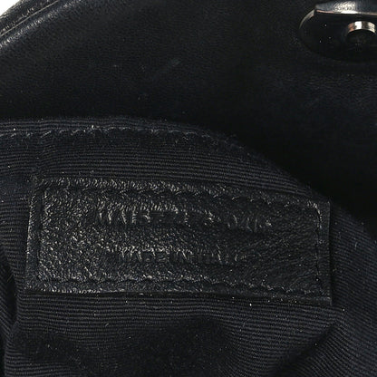 Saint Laurent Lambskin Quilted Small Loulou Puffer Monogram Chain Satchel Black 7 of 9
