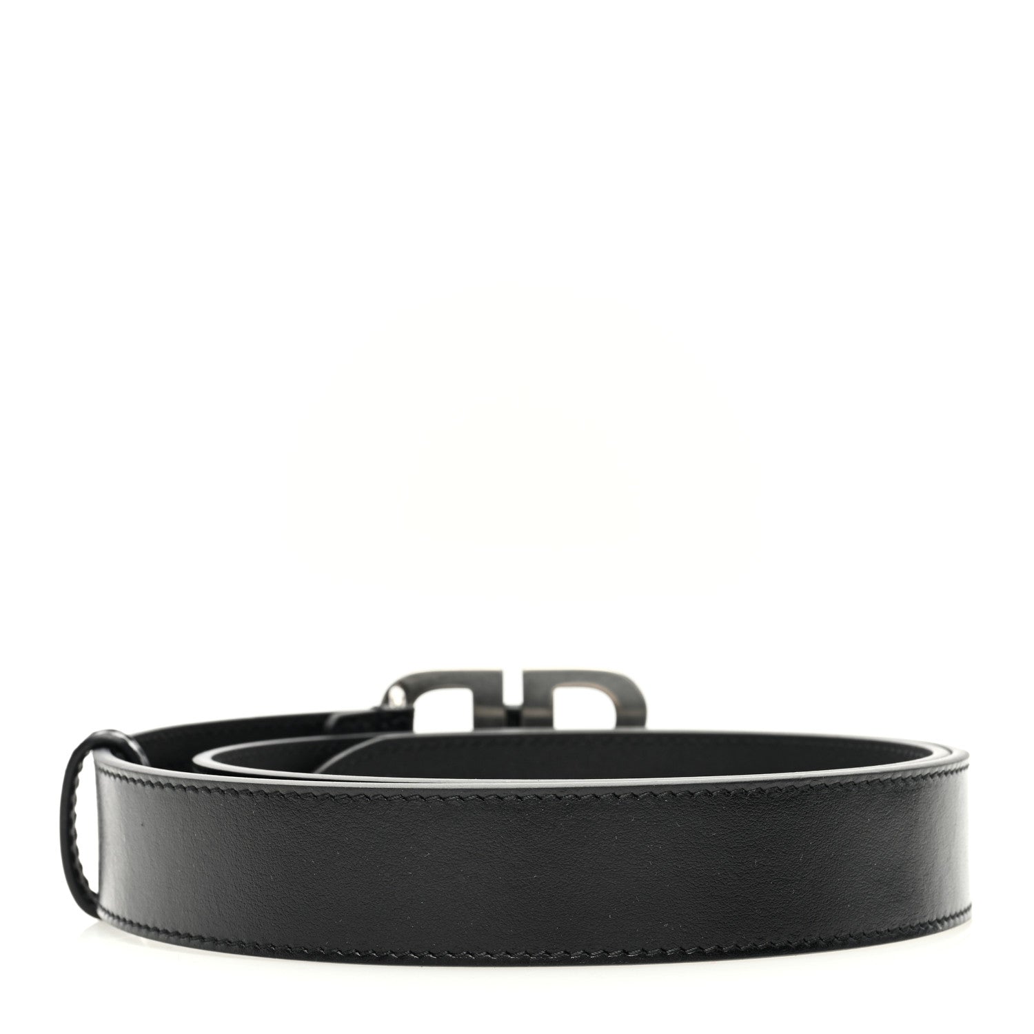 Gucci X BALENCIAGA Plutone Calfskin Belt 85 34 Black 2 of 4