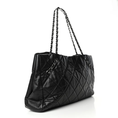 Chanel Soft Caviar Quilted Large Cells Tote Black 2 of 4