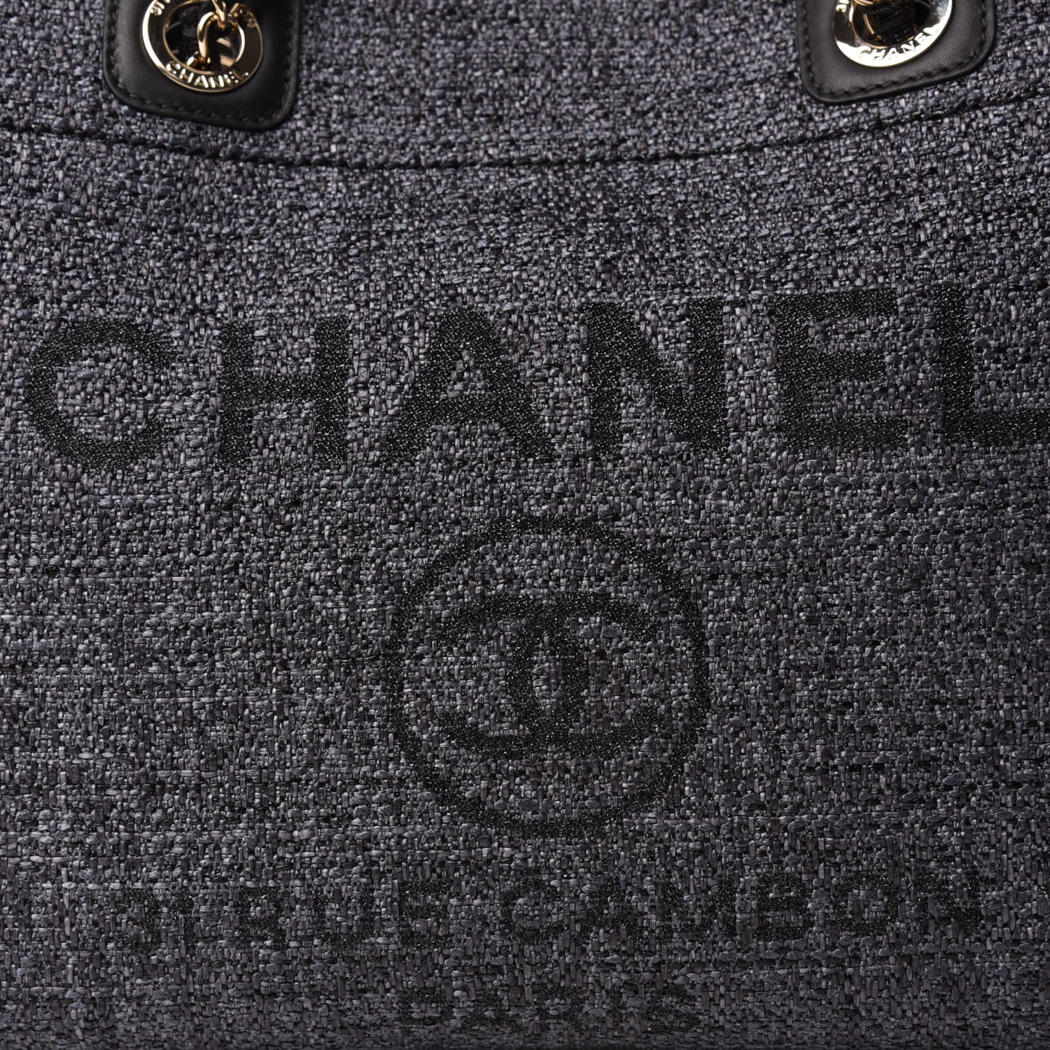Chanel Lurex Boucle Small Deauville Tote Black 10 of 10