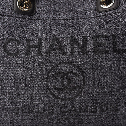 Chanel Lurex Boucle Small Deauville Tote Black 10 of 10