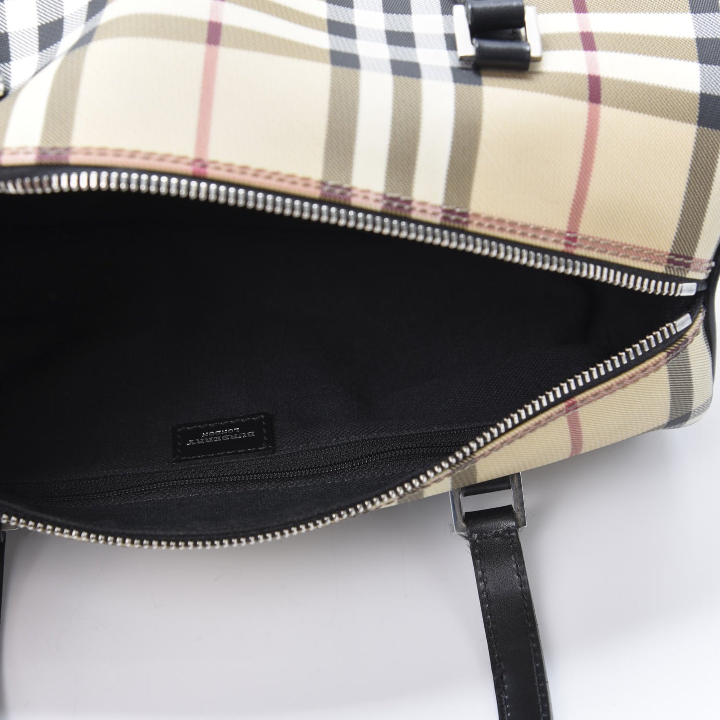 House Check Barrel Bag Black