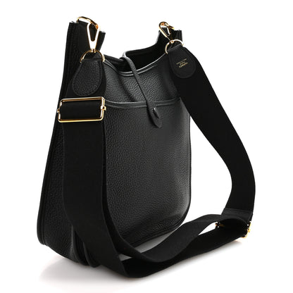 Hermes Taurillon Clemence EVELYNE III PM Black 3 of 10