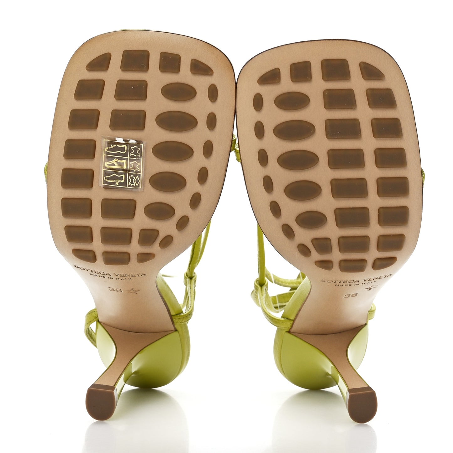 Crush Calfskin The Line 90mm Sandals 36 Acid