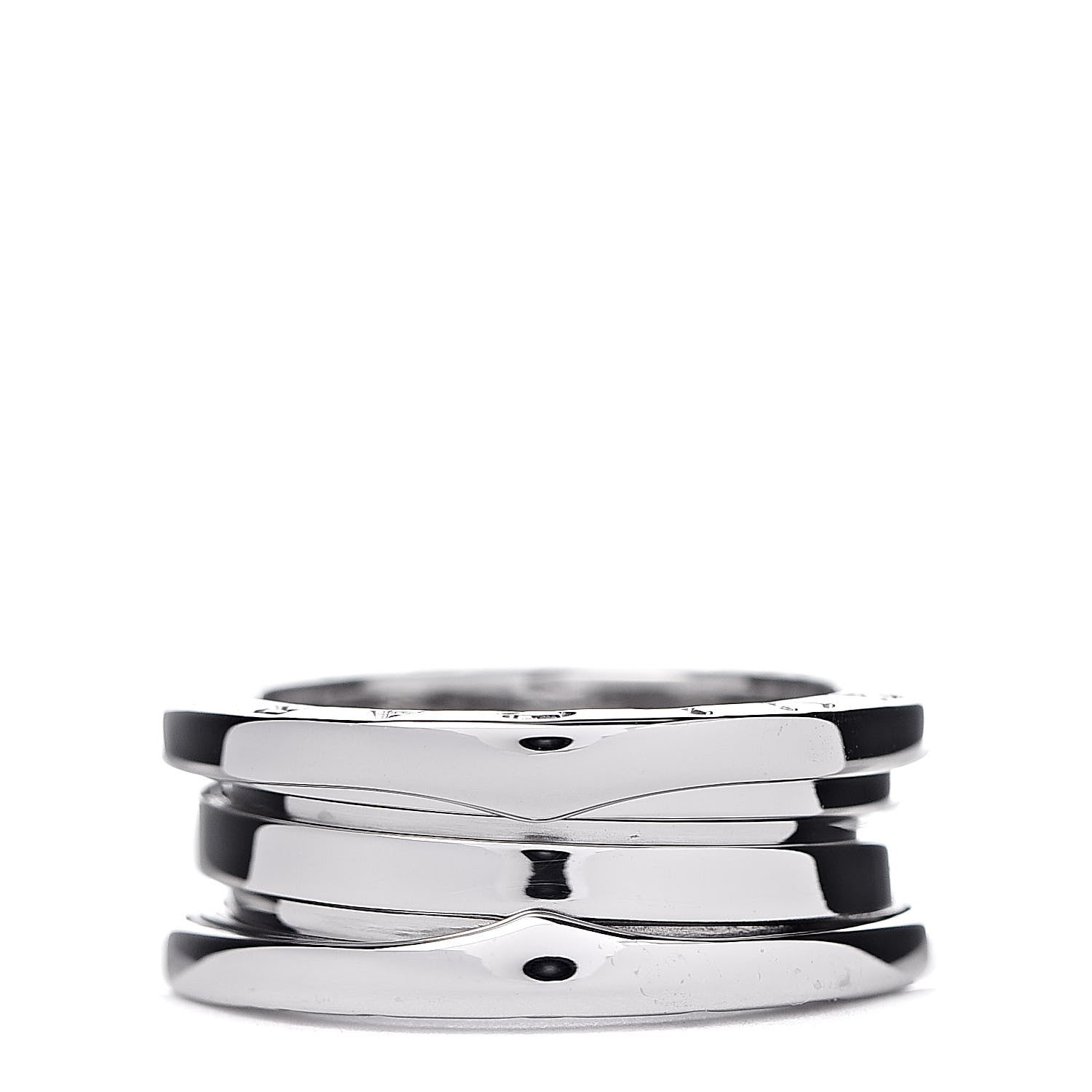 Bulgari 18K White Gold B.Zero1 Two-Band Ring 49 4.75 3 of 5