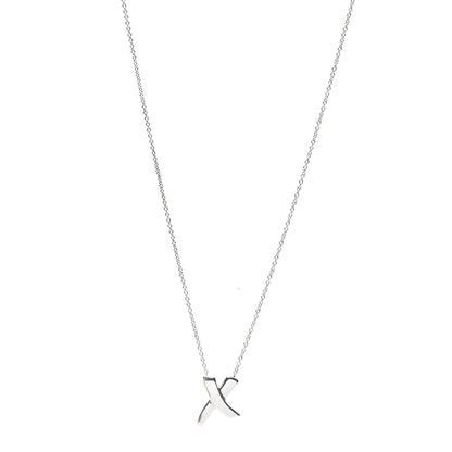Tiffany Sterling Silver Paloma Picasso Graffiti X Pendant Necklace 1 of 6