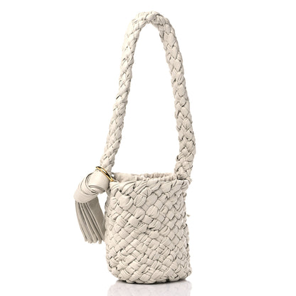 Bottega Veneta Calfskin Intrecciato Small Foulard Kalimero Bucket Bag Bone 5 of 9