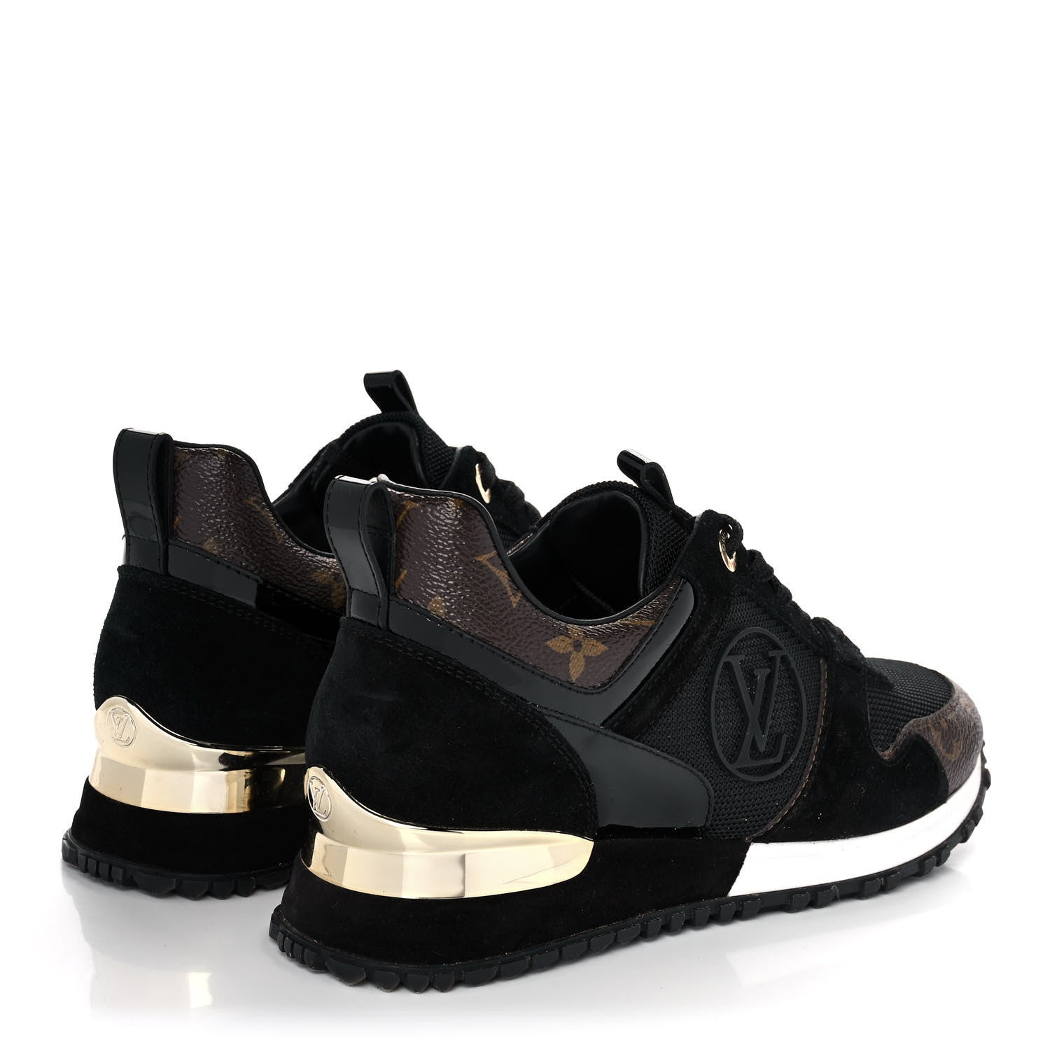 Louis Vuitton Suede Monogram Run Away Sneakers 36 Black 4 of 9