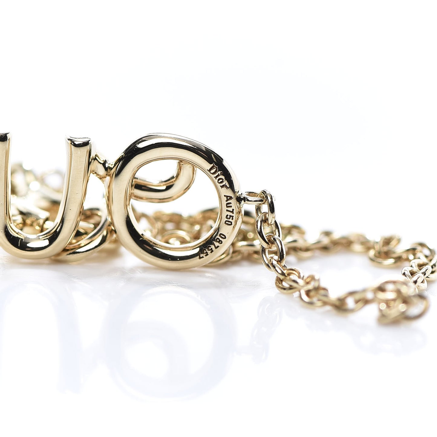 18K Yellow Gold Diamond Oui Bracelet