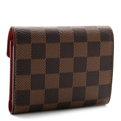 Louis Vuitton Damier Ebene Victorine Wallet Red 3 of 7